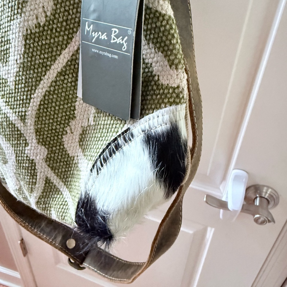 Myra Bag Olive Patterned Shoulder Bag - Picture 7 of 7